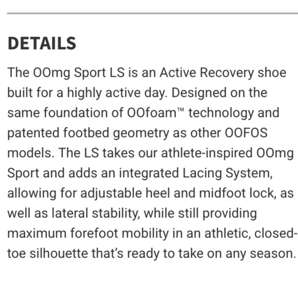 OOFOS OOmg Sport LS Sneakers Recovery Black Fit 12 - 12.5 - Picture 13 of 14